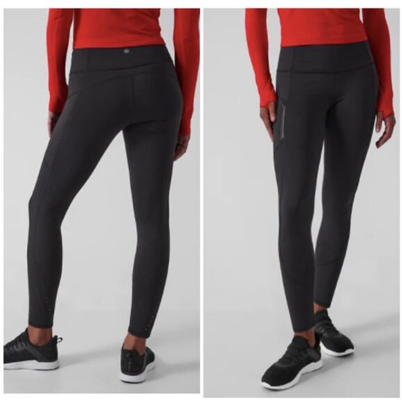 Athleta Rainier cold weather leggings black small - Picture 1 of 12
